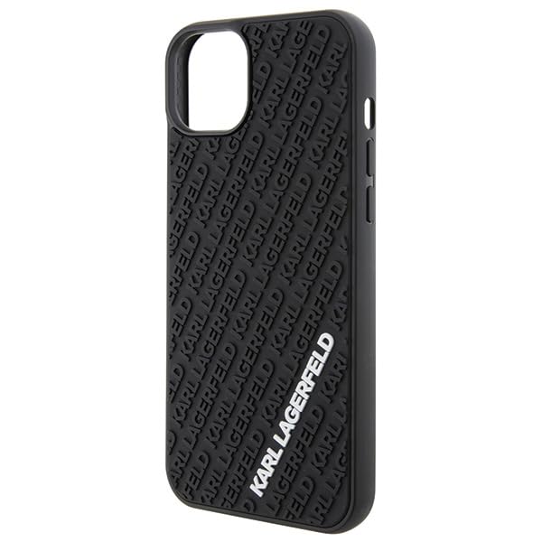 Coque iPhone 15 Plus Karl Lagerfeld rigide noire 3D caoutchouc - 6