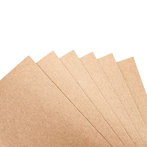 Image of Juvale Corrugated Cardboard Sheets - 6 x 9 in, 2 mm Thick, Brown, Pack of 50 - Book Binding Materials & Thin Cardboard Sheets for Crafts & Mailer Dividers & Backing Board