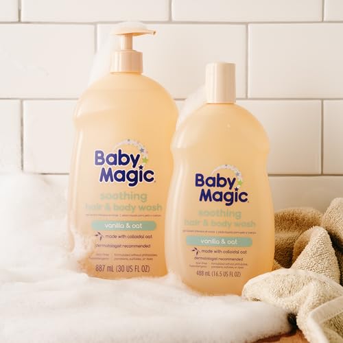 Image of Baby Magic Soothing Hair & Body Wash, Vanilla & Oat, 30 Fl Oz (Pack of 2)