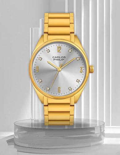 Image of Carlos Philip Axis Series Luxury Analog Watch for Men | Stainless Steel Strap | Japanese Miyota Movement | Stylish Water-Resistant Classic Timepiece