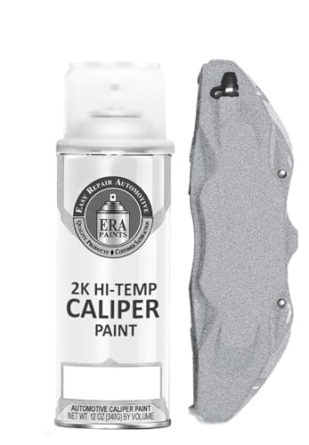 ERA Paints Silver Metallic Brake Caliper Paint With Omni-Curing Catalyst Technology - 2K Aerosol Glossy Finish High Temp Resistance & Extreme Durability Against Color Fade & Chemicals