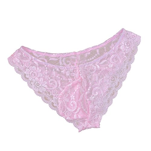 renvena Men's Floral Lace Briefs Sissy Pouch Panties Bikini Underwear Thongs Crossdress Lingerie3