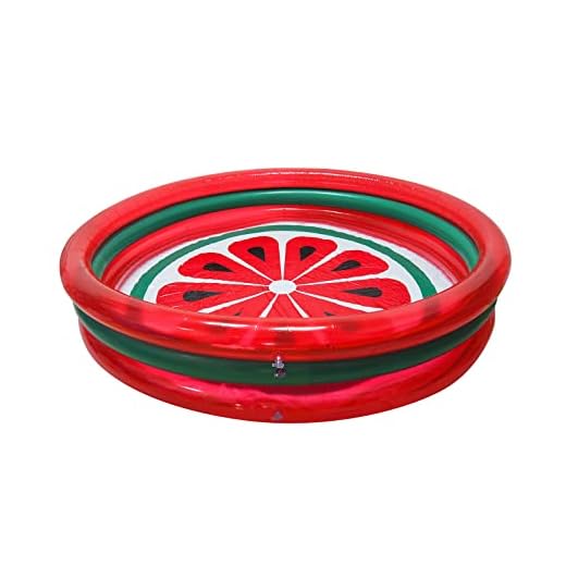 Sunny Belt 58' x 55' Inch Blow Up Inflatable Backyard Lounger Sunning Day Pool Fun for Kids and Adults, Watermelon