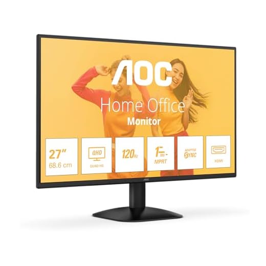 AOC Q27B35S3-27 Zoll Quad HD Monitor, 120 Hz, Adaptive Sync., HDR10 (2560x1440, HDMI 2.0, DisplayPort 1.4) schwarz