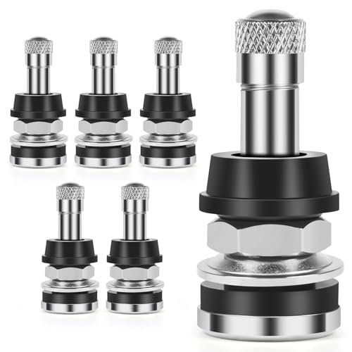 Wlnynir 6-Pack TR416 Tire Valve Stems High Pressure 200 PSI Tubeless Valve Stems Brass Valve Stems 1-1/2 Schrader Valve Fits 0.453 & 0.625 Rim Holes for Cars/Trucks/SUVs/ATVs/Trailers