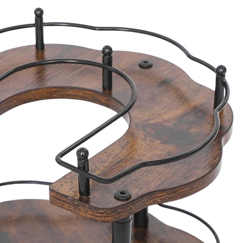 Étagère à épices à 2 niveaux réglable avec plateau rotatif