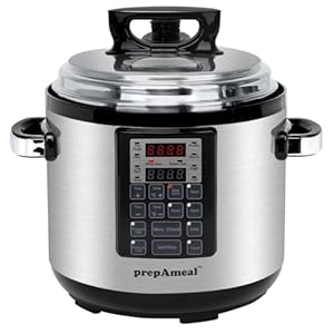 6QT 8 IN 1 Pressure Cooker MultiUse Programmable Instant Cooker Pressure Pot with Slow Cooker, Rice Cooker, Steamer, Sauté, Yogurt, Warmer