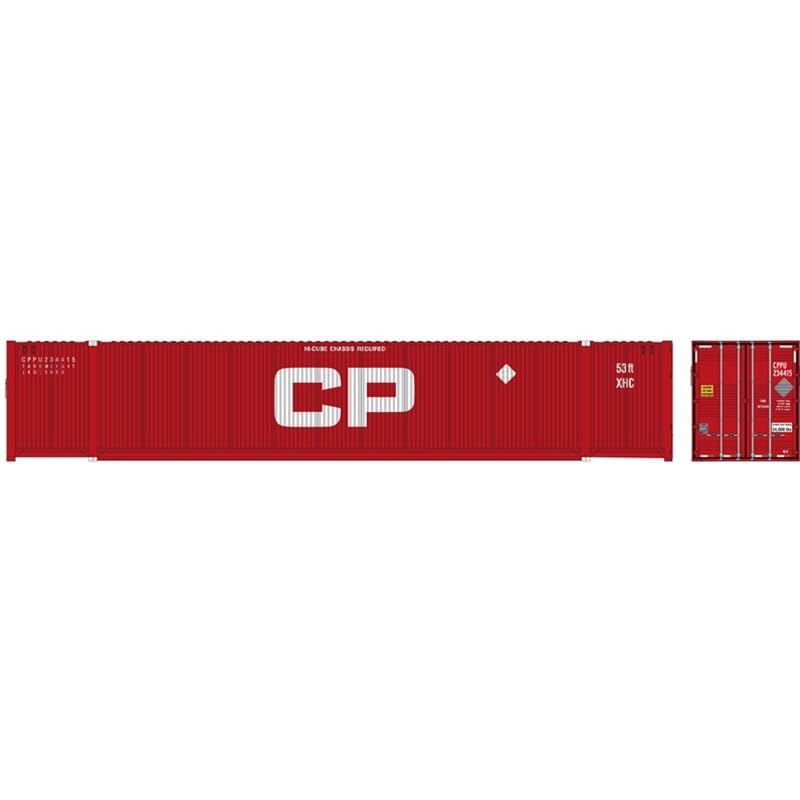Atlas N Scale 53' Container 3-Pk Canadian Pacific/CP Rail #234415/234423/234448