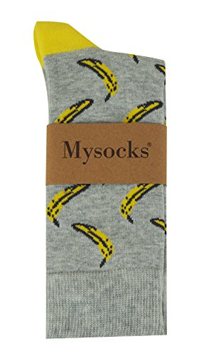 Image of Mysocks Unisex Extra Fine Combed Cotton Crew Socks |Colourful Designs | Seamless Toe | Make Your Steps Enjoyable