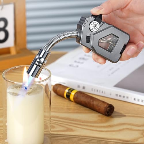 Encendedor con antorcha flexible recargable de butano miniatura 6