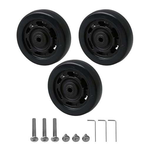 BQLZR Luggage Suitcase Wheels Rollers 65mm Dia x 23mm T Set Hardware Pack of 3