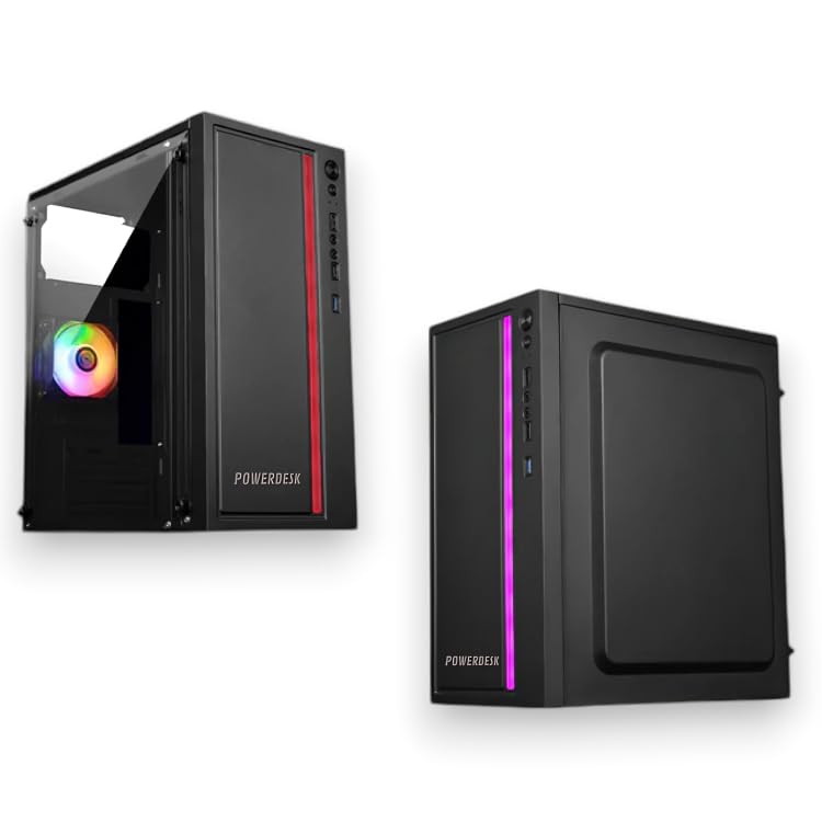 PowerDesk Desktop Computer Set, i3 4th Gen,128 GB SSD/500GB HDD/8gb RAM,WiFi, Windows 10, MS Office (16-128-500GB) Free Mousepad,WiFi,BT-Speakers-image-42