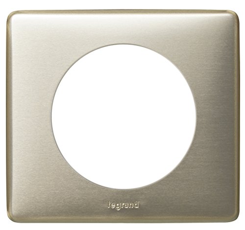 Legrand 068901 - Placa de metal con 1 poste, titanio