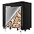 Sqodok Firewood Rack Cover 600D Waterproof Log Rack Cover 4FT Indoor Outdoor Wood Cover All Weather Protection Firewood Holder Cover Wood Storage Cover