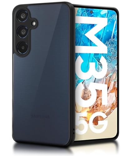 Image of WOW IMAGINE Translucent Hybrid Back Case Cover for Samsung Galaxy M35 5G Smoked Matte Back | Shock Proof 360 Degree Protection | Protective Hard Case - Matte Black
