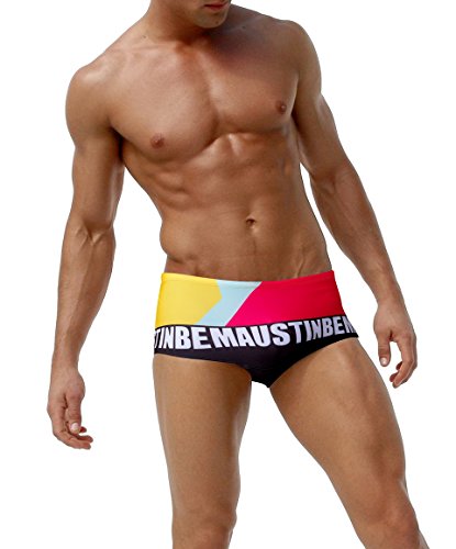 Caleçons de natation hommes BaronHong avec impression colorée