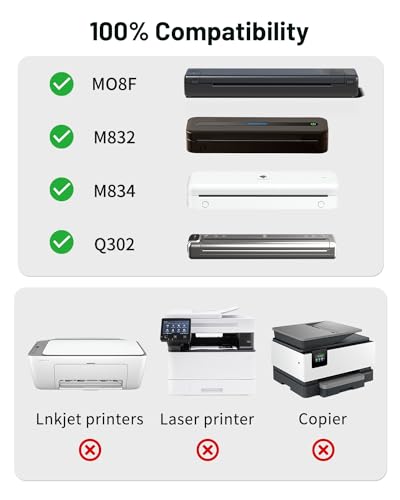 Image of Phomemo Thermal Printer Paper 8.5 inch x 11 inch Compatible with M08F-Letter, A285M, M832, M832D, M834 Inkless Portable Printer, Advanced Thermal Printing, Thermal Paper 8.5 inch x 11 inch, 500 pcs