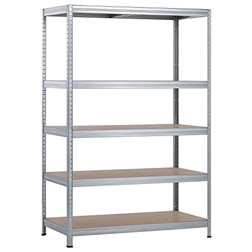 7h Seven House Estantería Modular De Acero Galvanizado Con 5 Baldas Ajustables 7house Estantería Galvanizada De Almacenaje Para Uso Doméstico 7h Seven House Estantería Modular De Acero Galvanizado Con 5 Baldas Ajustables 7house Estantería Galvanizada De Almacenaje Para Uso Doméstico