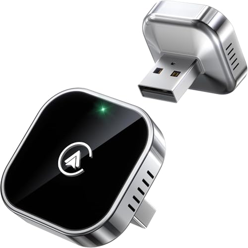 Wireless CarPlay Adapter, 2-in-1 Mini CarPlay Wireless Adapter Plug & Play