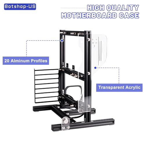 Gabinete para motherboard de aluminio DIY - Compatible con chasis ATX, M-ATX, ITX para PC miniatura 4