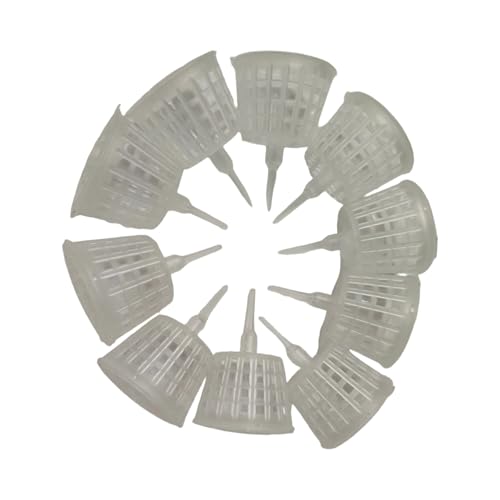 IRIGROVA 20pcs Clear Fertilizer Baskets, Bonsai Fertilizer Container Boxes with Lid for Potted...