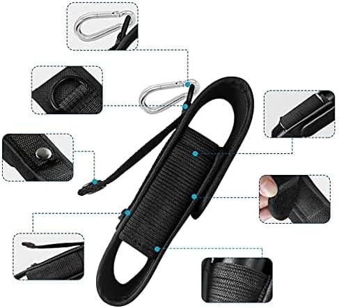 Miniatura 7 de PALUMMA Funda de nailon para linterna con mosquetón, soporte de cinturón de linterna de ajuste flexible para la mayoría de marcas de tamaño de hasta