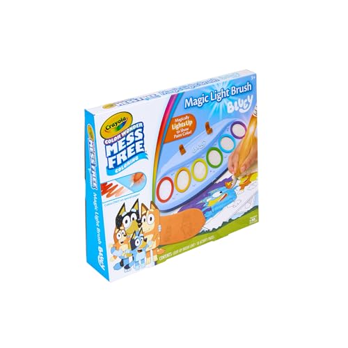 Image of Crayola Bluey Color Wonder Magic Light Brush, Mess Free Painting Station for Kids, Gifts, Toddler Bluey Toys & Activities, Ages 3+