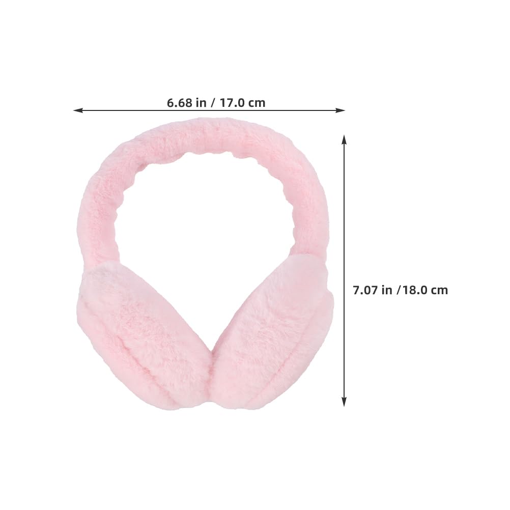 VALICLUD 4 protectores auditivos plegables y peludos para mujer, diadema y acogedora de invierno para la escuela y al aire libre.