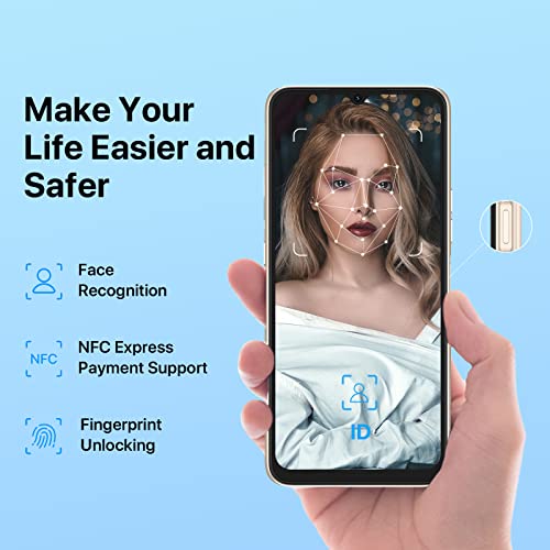 Image of UMIDIGI Power 7 MAX Unlocked Cell Phone,6GB+128GB 10000mAh Battery,6.7 inch Full Screen + 48MP AI Triple Camera Android Smartphone,NFC,GPS,Face & Fingerprint,BLE 5.0, WiFi 2.4GHz /5GHz,Warranty,Gold