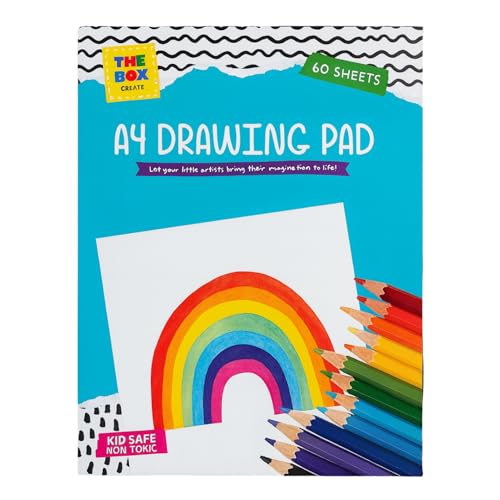 Blocco da disegno formato A4, 60 fogli, multiuso, per bambini