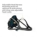 3M Rugged Comfort Quick Latch Half Facepiece Reusable Respirator 6503QL, NIOSH, Cool Flow Exhalation Valve, Bayonet Connection, Silicone Face Seal, for Gases, Vapors, Dust, Maintenance, Construction,L