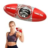 Handtrainer Powerball, 2025 Neu Pendeln Gyroball, Gyroskopischer Handtrainer, 5-Stufiger Widerstands-/Lichtsteuerung, Unterarmtrainer, Handgelenk Trainer, Trainingsgeräte Für Zuhause (Rot)