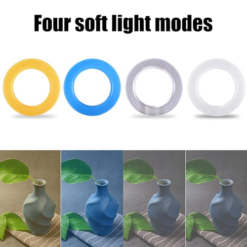 Luz macro intermitente de grado de estudio con iluminación de dos lados, 8 adaptadores intercambiables de 4 colores para fotografía profesional, anillos de cámara para DSLR - imagen 6