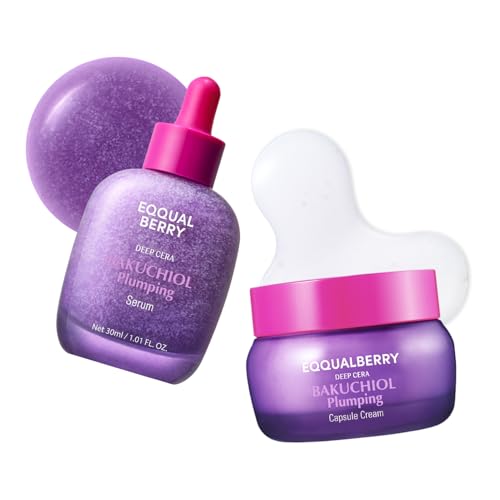 Bakuchiol Serum & Cream Duo – Serum & Capsule Cream Set for Firmi...