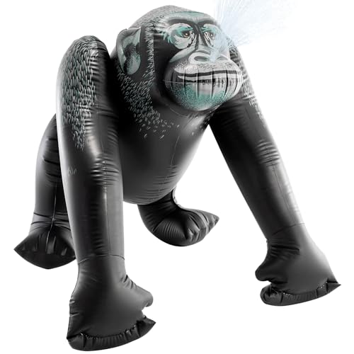 Intex 56595NP   Gorila Hinchable, Gigante, Hinchable con aspersor, aspersor Agua niños, 170x170x185 cm, Inflable Gigante, Juego Aire Libre, hinchables Animales