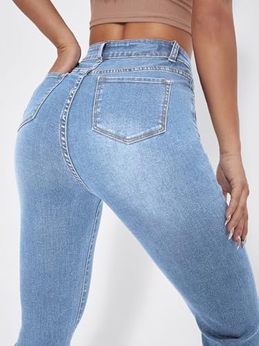 Image of Aahwan Women's & Girls' Solid Black Low Waist Ripped Distressed Mom Fit Stretch Denim Jeans(KV-255)