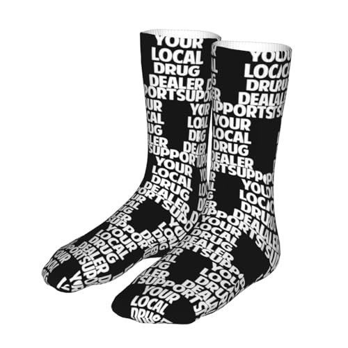 Support Your Local Drug Dealer Air Cushioned Running Socks Breathable Round Neck Socks2