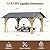 13'x15' Wood Gazebo,Outdoor Hardtop Gazebo with Single Galvanized Steel Roof, Wooden Frame Gazebo with Netting and Curtains for Patio Backyard Deck