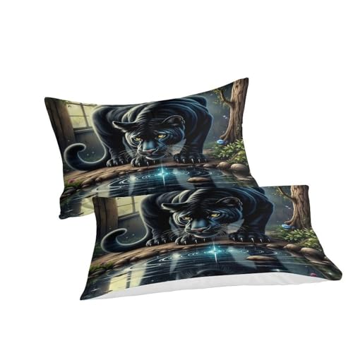 Housse de couette panthère noire 3D pour transformer une chambre d'ado - 5