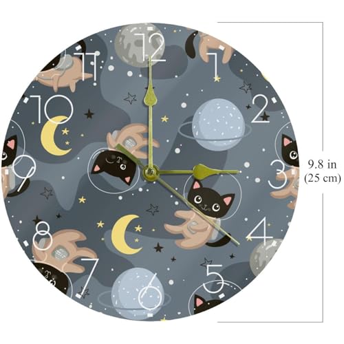 Horloge murale moderne grise en acrylique pour salon - 7