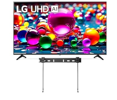 LG 55" (2025 Model) UHD AI UA75 Smart TV HDR10 Bluetooth a7 AI Processor 4K Gen8 Filmmaker Mode webOS 25 + Wall Mount Compatible with Alexa(Renewed)