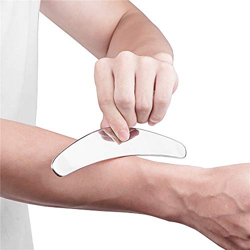 Medical Grade Stainless Steel Gua Sha Guasha Massage Soft Tissue Therapy Used For Back, Legs, Arms,Neck,Shoulder (A) #TOP7