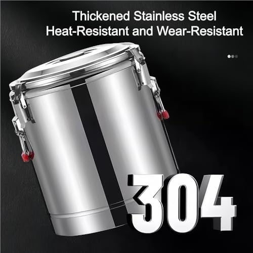 Insulated Soup Container, Stainless Steel Food Cooler with Lid, Beverage Carrier for Catering and Home Use, 40L Capacity