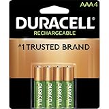 Duracell Rechargeable StayCharged AAA Batteries, 4 Count ( Packaging May Vary)