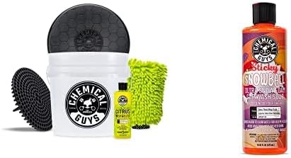 Chemical Guys CWS21516BK Car Wash Bucket & Foam Soap Bundle