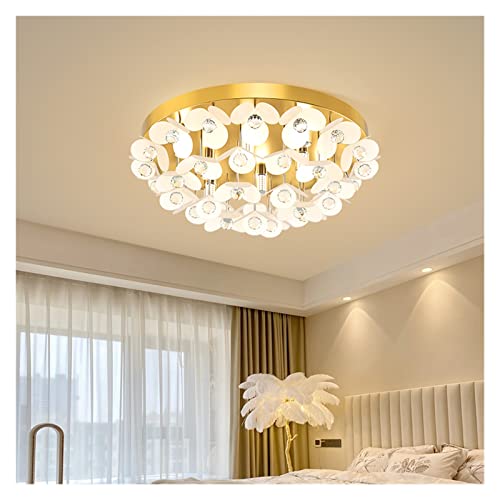 Lustre en cristal LED plafonnier salon sans éblouissement blanc - 3