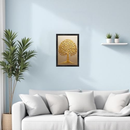 Image of Vastu Kalpavriksha Money Golden Tree Photo Frame, 11x14 inch