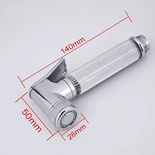 Handbrause aus Chrom, Hand-Bidet-Spray, ABS-Duschkopf, Sprühdüse, Druckknopf, Dusche