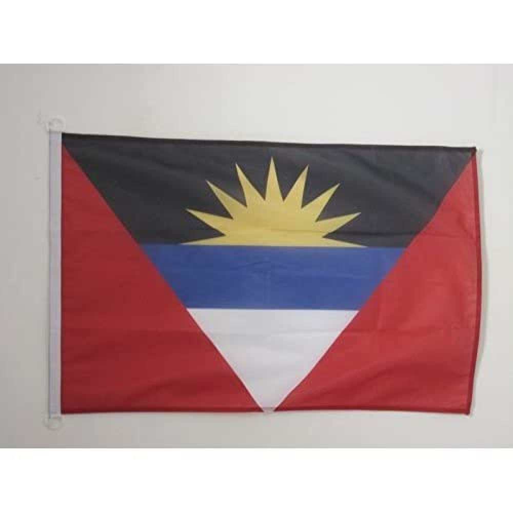 Antigua and Barbuda NAUTICAL Flag 18'' x 12'' - Antiguan Barbudan flags 30 x 45 cm - Banner 12x18 in for boat - AZ FLAG