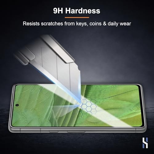 Image of Tempered Glass for Google Pixel 7 (6.1 Inch) Military Grade 9H Screen Guard, Anti-Scratch, Shatterproof, Edge-to-Edge Full Coverage - Black Border
